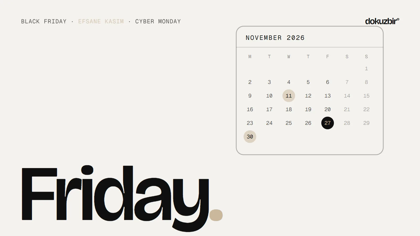 Black Friday preparation — Dokuzbir cover image