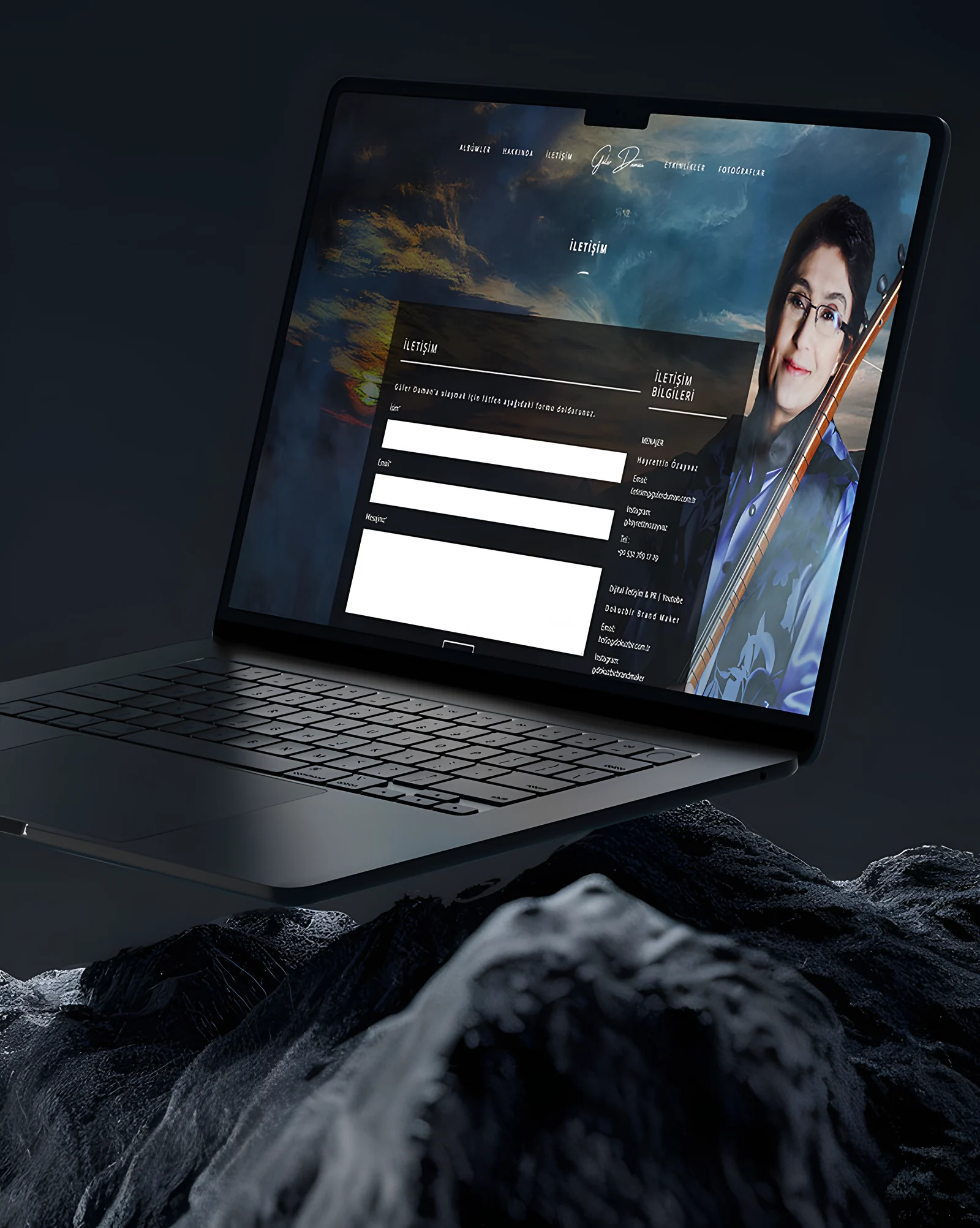 Güler Duman web sitesi — iletişim sayfası