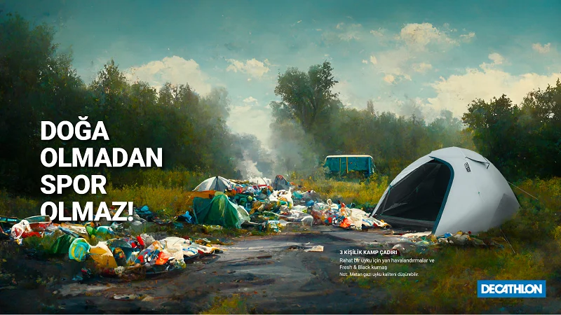 Decathlon Türkiye, Midjourney AI ile hazırladığı Çöpten Kataloglarla “Doğa Olmadan Spor Olmaz” diyor!